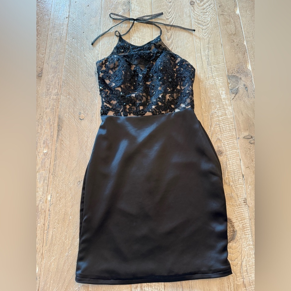 Alyce Black Label Black Lace Backless Dress 2